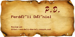 Perdéli Dániel névjegykártya